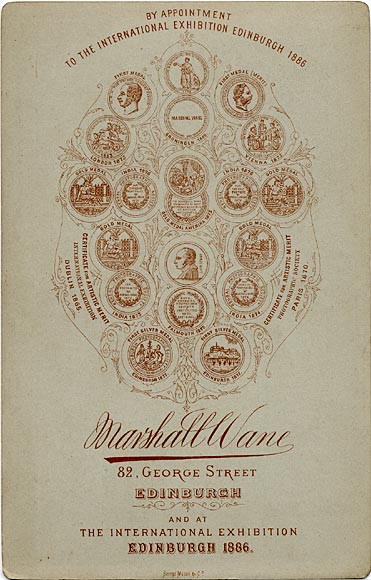 Marshall Wane  -  Cabinet Print  -  Lady with a Basket  -  Back