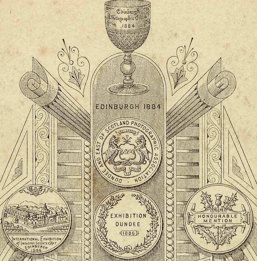 Zoom-in further to see the cup and medals on the back of a cabinet print by A Swan Watson