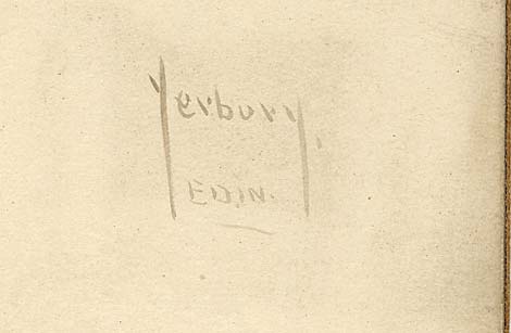 Enlargement of the name from a plationtype print by Yerbury of Edinburgh