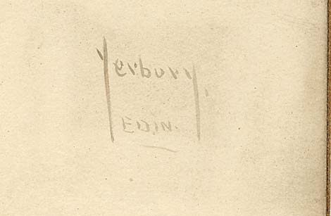 Enlargement of the name from a plationtype print by Yerbury of Edinburgh