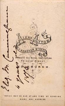 Alex Ayton jun  -  Carte de Visite  -  No 6  -  back