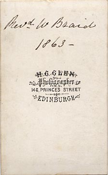 Carte de visite No 1  -  by Thomas Glen  -  back