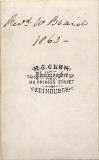 Carte de visite No 2  -  HG Glen  -  back