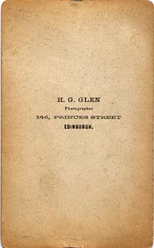 Carte de visite No 2  -  by Thomas Glen  -  back