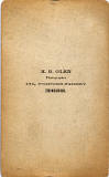 Carte de visite No 1  -  HG Glen  -  back