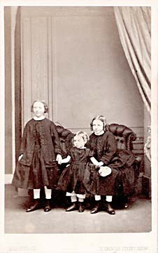 A carte de visite by John Horsburgh  from studio at 17 Princes Street  -  3 children
