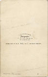 The back of a carte de visite by John Horsburgh  from studio at 39 South Bridge  -  with details of a move to Princes Street studio.
