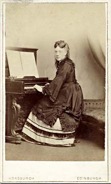 A carte de visite by John Horsburgh  -   lady at piano