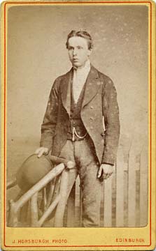 A  carte de visite by John Horsburgh  -   Youth, Fence and Hat