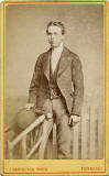 A  carte de visite by John Horsburgh  -   Youth, Fence and Hat