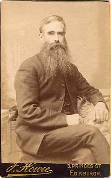 Photograph of John Center, photographer and bagpipe maker, taken in 1888 in the studio of James Howie, 3 Princes Street