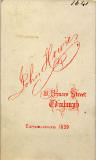 Back of a carte de visite by John Howie  -  No 1641