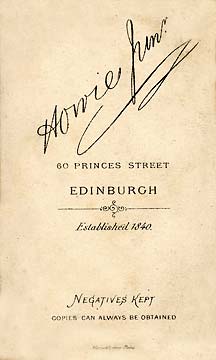 James Howie Junior - The back of a carte de visite - Group of 42 men