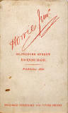 The back of a Carte de Visite by Howie Junior, showing date established 1839