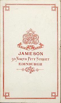 James Jameson  -  carte de visite  -  2 (back)