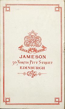 James Jameson  -  carte de visite  -  2 (back)