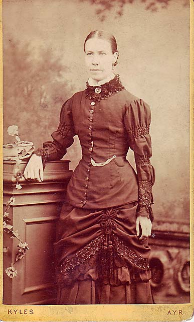 Carte de vidite from the studio of William Kyles, after his move from Porotobello to Ayr