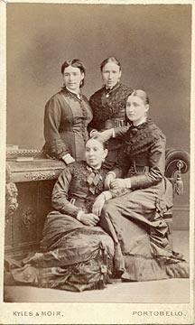 Carte de visite  -  Kyles & Moir  - 1877 to 1882  -  Four ladies