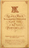 The back of a carte de visite  -  Kyles & Moir  - 1877 to 1882  -  A group