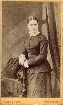 Carte de visite  -  Kyles & Moir  - 1877 to 1882  -  A lady