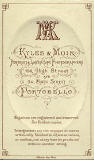 The back of a carte de visite  -  Kyles & Moir  - 1877 to 1882  -  Profile of a man