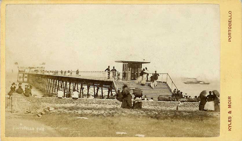 Enlargement of a Carte de visite  -  Kyles & Moir  - 1877 to 1882  -  Portobello Pier