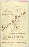 Lawrie & Mitchell  -  the back of a carte de visite