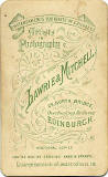 Lawrie & Mitchell  -  the back of a carte de visite