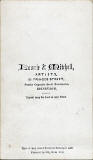 Lawrie & Mitchell  -  the back of a carte de visite