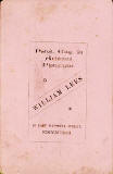 The back of a carte de visite from the studio of William Lees