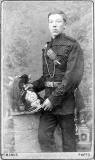 Portrait of a man in military uniform from the studio of John McManus, High Street, Edinburgh