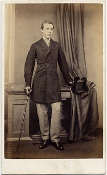 John Moffat  -  Carte de visite  -  1861-73  -  Top hat, man and stick