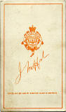 Carte de visite by Moffat (back)  -  Studio addresses 101 and 125 Princes Street