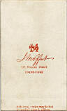 John Moffat  -  Carte de visite  - 1861-73  -  Block lettering (JM) on the back