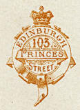 The back of a Moffat carte de visite  -  1861 to 1873 Crown