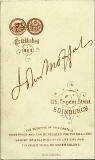 A selection of different styles of backs on Moffat's cartes-de-visite