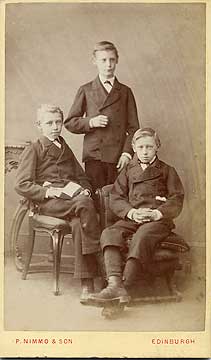 Carte de visite by P Nimmo & Son  -  Three boys