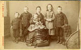 Carte de visite by P Nimmo & Son  -  Lady and five children