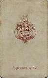 The back of a carte de visite by Hugh Paton  -  Hugh Paton's studio in Campbeltown