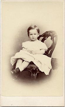 A carte de visite by the Edinburgh professional photographer John Ross  - photograph of a child