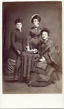 A carte de visite by the Edinburgh professional photographer John Ross  -  A group of three ladies