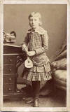 A carte de visiet by James Good Tunny  -  1875-1886  -  Girl with instrument