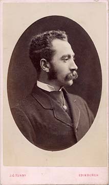 The back of a carte de visiet by James Good Tunny  -  1871-1874  -  Man with moustache