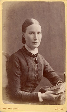 Carte de visite from the Edinburgh studio of Marshall Wane  -  Lady with book