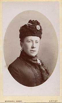 Carte de visite from the Edinburgh studio of Marshall Wane  -  Lady with hat and badge