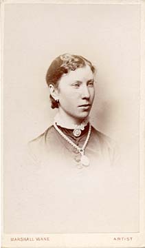 Carte de visite from the Edinburgh studio of Marshall Wane  -  Lady with Neclace and Lace