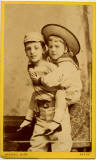 Carte de Visite from the Edinburgh studio of Marshall Wane  -  Two children