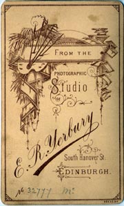 Yerbury  -  Carte de Visite  -  4  -  Back