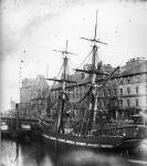 Leith Shore with Ship - Photograph by Begbie