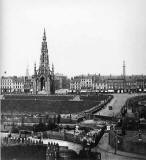 Waverley Bridge - Tunnel Construction and Princes Street - Photograph by Begbie
